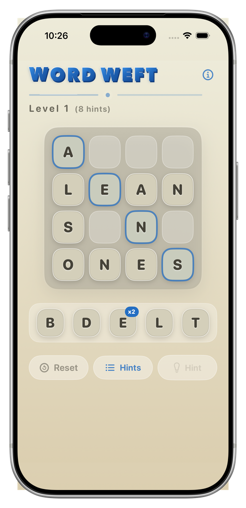 Word Weft level clear screenshot