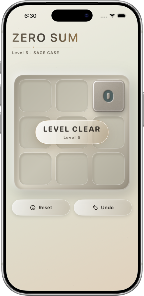 Zero Sum clear the board screenshot
